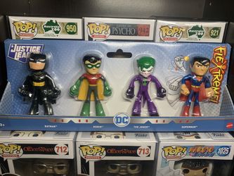 FLEXTREME DC JUSTICE LEAGUE BENDABLE 4” BATMAN SUPERMAN JOKER ROBIN MIB