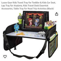 Lusso Gear Kids Travel Tray for Toddler & Kids Car Seat,