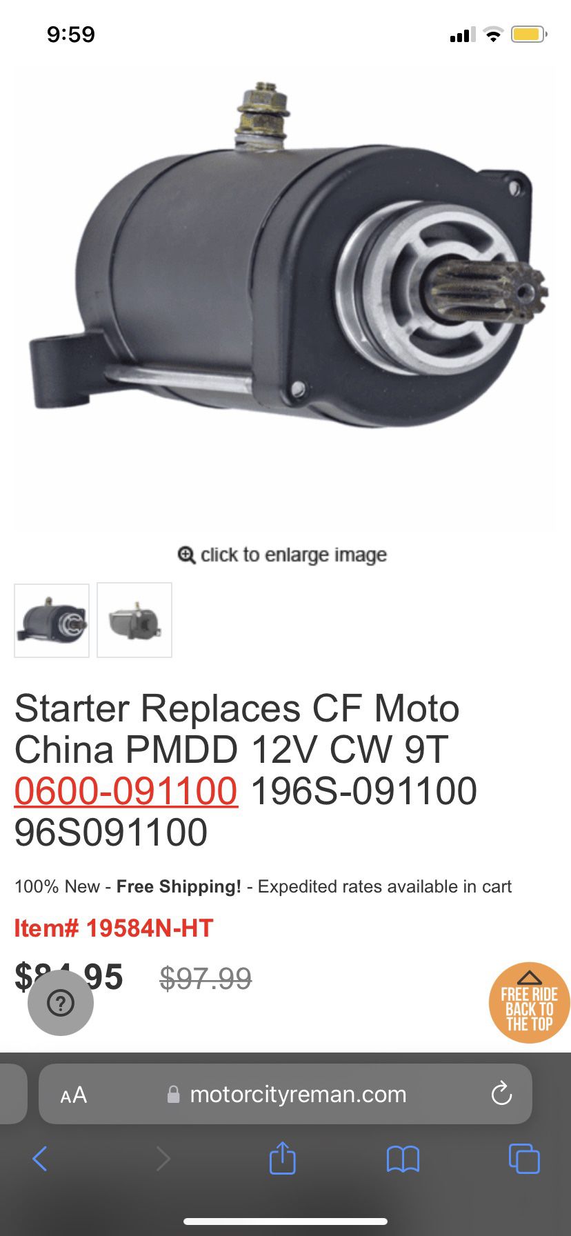 Starter Replace Cf Moto