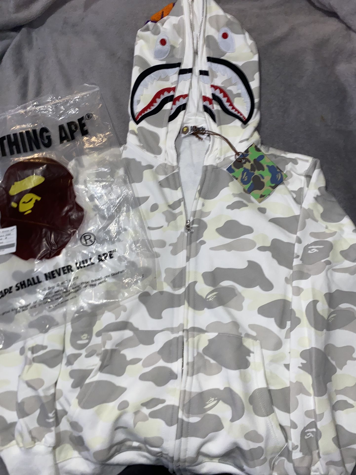 White Camo BAPE Hoodie 