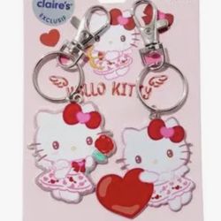 New! Sanrio®️💕🌹🎀HELLO KITTY 🎀🌹💕BFF-Best Friends Forever Sharing Keychain     