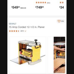 DEWALT 15 Amp Corded 12-1/2 in. Planer