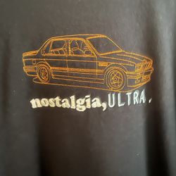Frank Ocean Nostalgia Ultra Embroidered black sweatshirt orange car size M