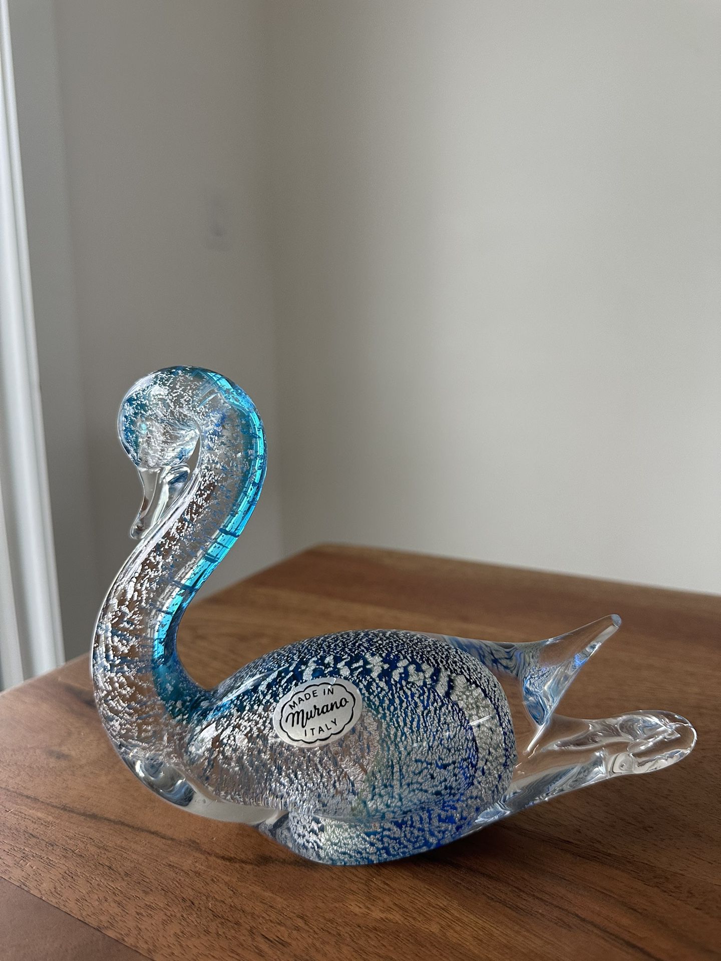 Murano Glass Swan Figurine 