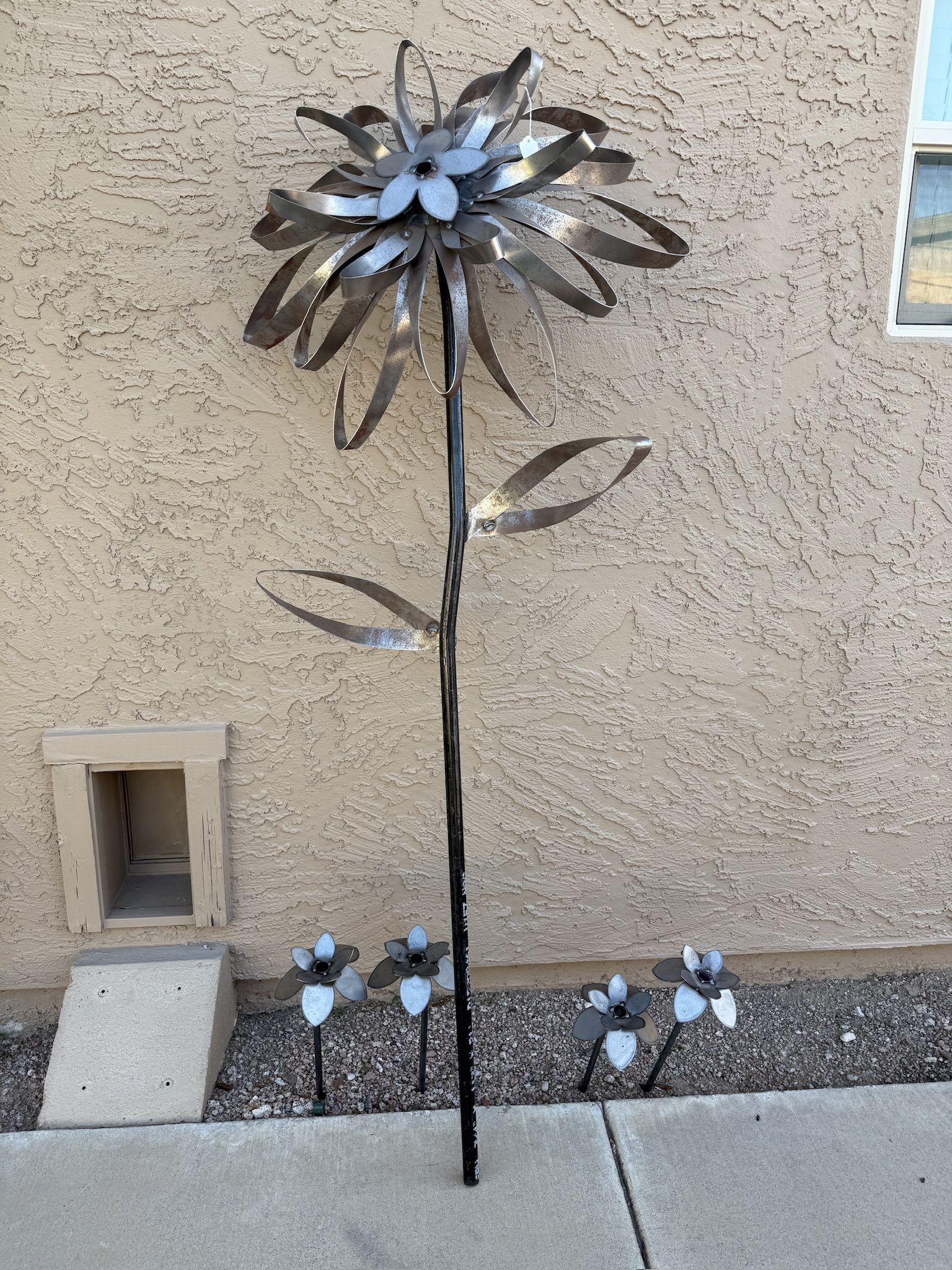 Yard Art 1 Large 4 Small. Metal