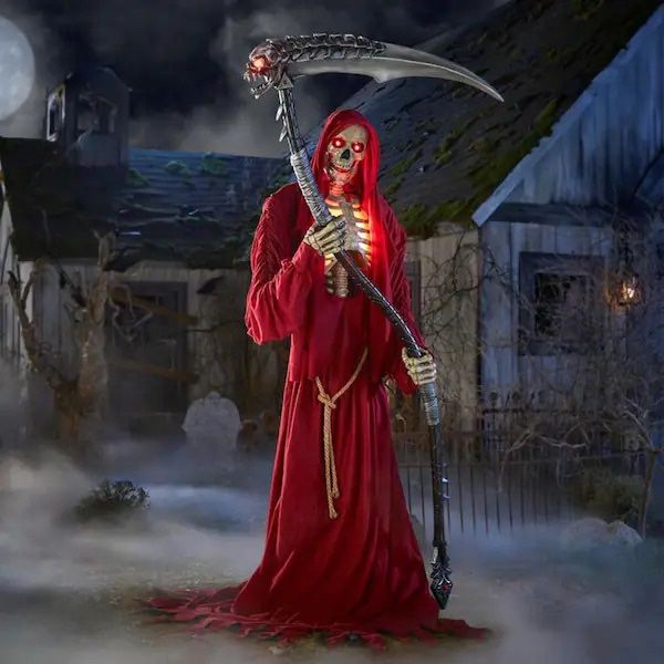 Home Depot Smoldering Reaper 8 Feet Tall 2022 Animatronics Halloween Decor Props