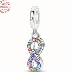 Multi Colored Infinity Charm Dangle