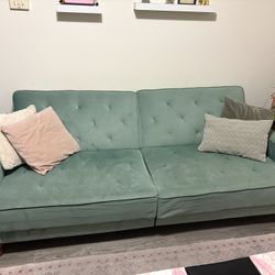 Light Green Sofa Bed/Futon