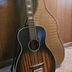 Vintage Stella Harmony Acoustic Parlor Guitar