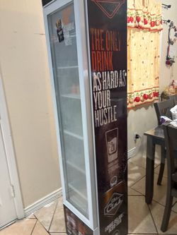 Slim Glass Door Display Cooler Refrigerator