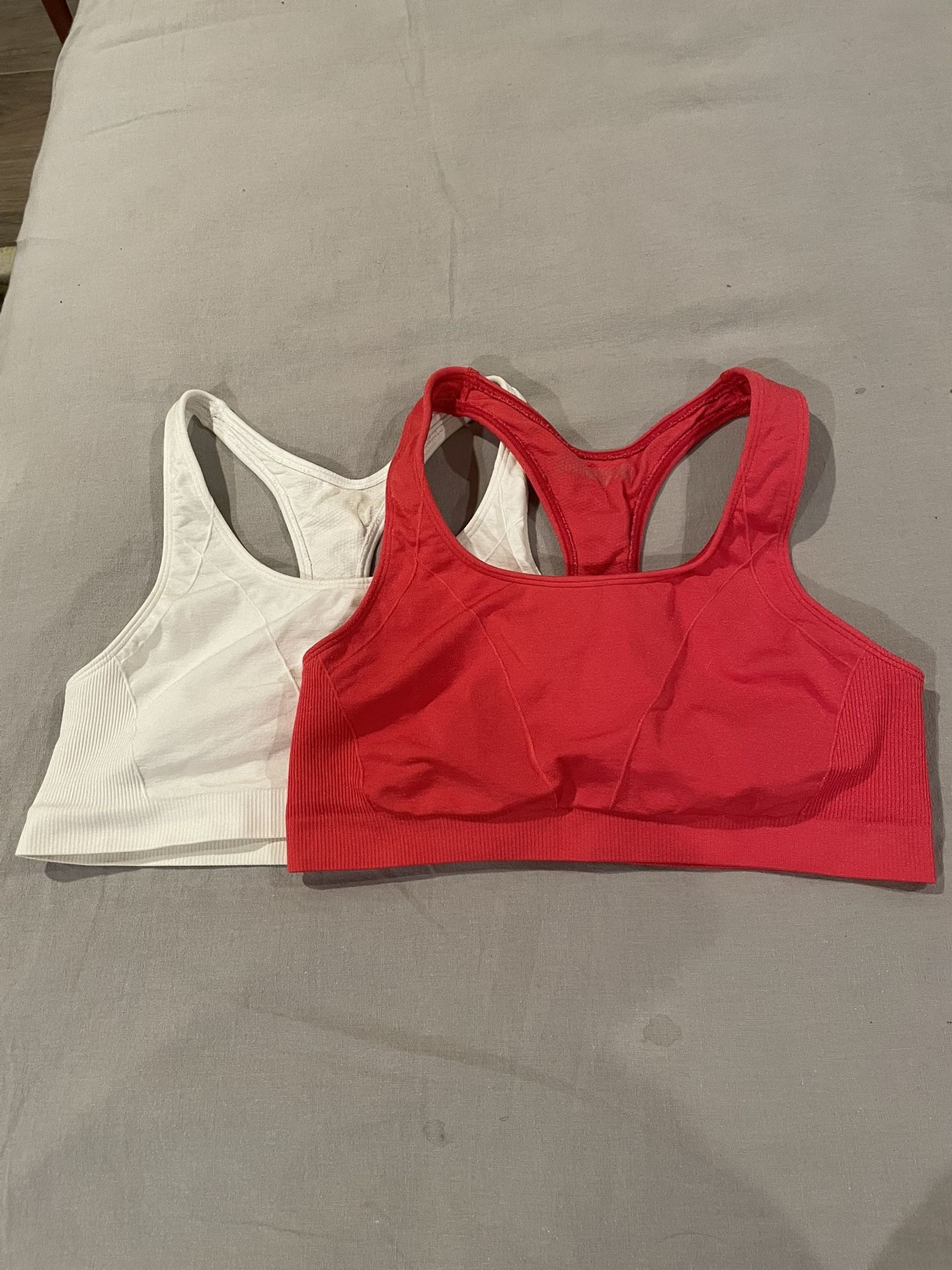 Lucy Red And White Sports Bras