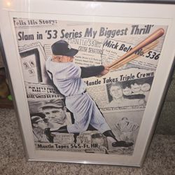 FramedLimited Edition Mickey Mantle Print 