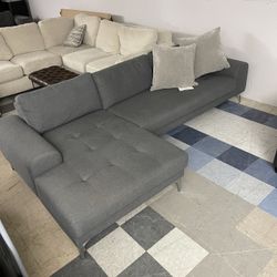 Modern Couch Light Grey 