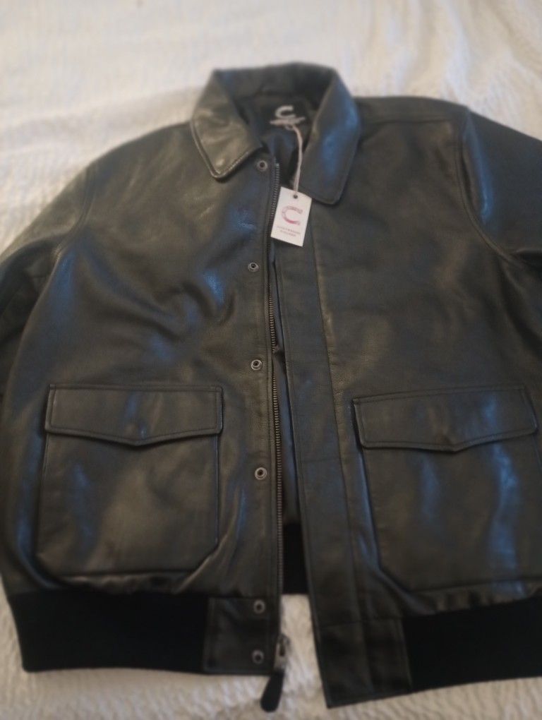 Lucky Jeans Leather Jacket Brand New