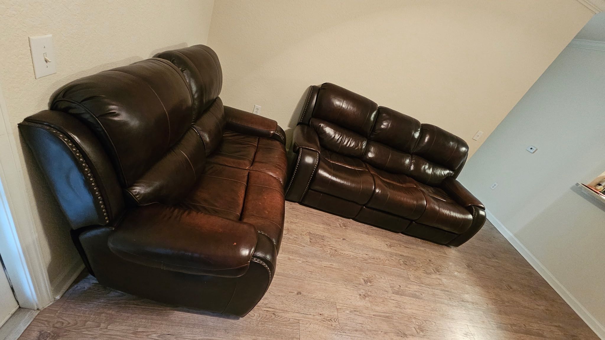 Leather Couch (both)