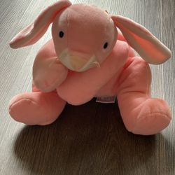 Ty Pillow Pals Carrots Pink Bunny Plush 1996 Floppy Rabbit Stuffed Animal 14" in