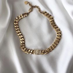 CD Gold Link Necklace 
