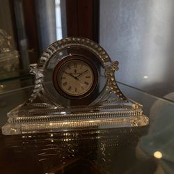 Vintage Crystal Desk Clock 