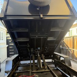 New 8x4x12 Scissor Lift Dump Trailer with Ramps & Spare 🛞