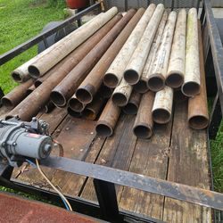 4" pipe bollards 7 ft long