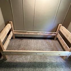 Twin Size Bed Frame Heavy Duty Wood