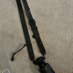 Firefighter leather strap