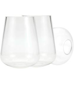3 Pack Clear Wine Glass Lamp Shade Replacement