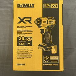 DEWALT XR 20V Brushless 1/4” 3-Speed Impact Driver (Tool-Only) 