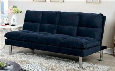 Brand New Blue Futon Sofa Sleeper