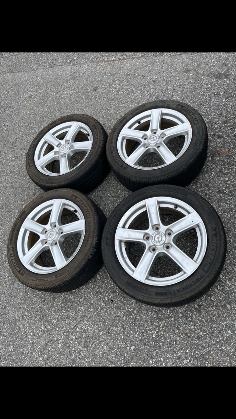 4 — 205/50r16 5x4.5 5x114.3 Stock Enkei Miata Nc Accord Rsx Kia Optima Altima Sentra Camry Civic RAV4 Wheels Rims Tires!