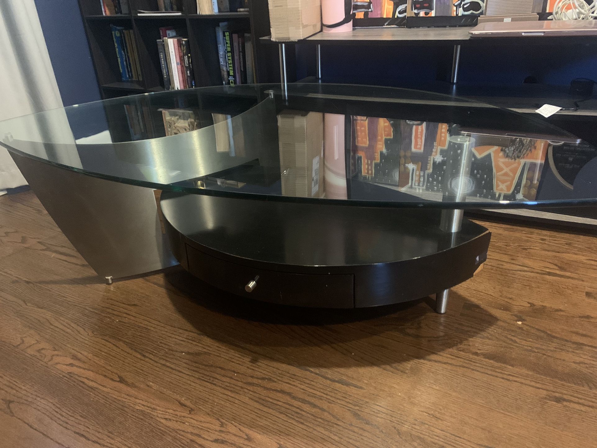 Glass-Topped Coffee Table