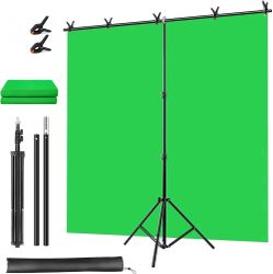 Green Screen Backdrop Kit with T-Shape Stand