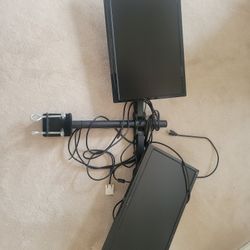 Dual Arm Monitor Desk Mount