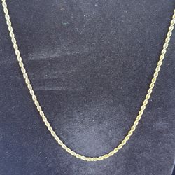 18Inch 14k Yellow Gold Twist chain 