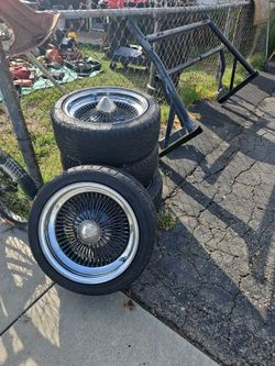 14 inch 100 spoke rims with tires