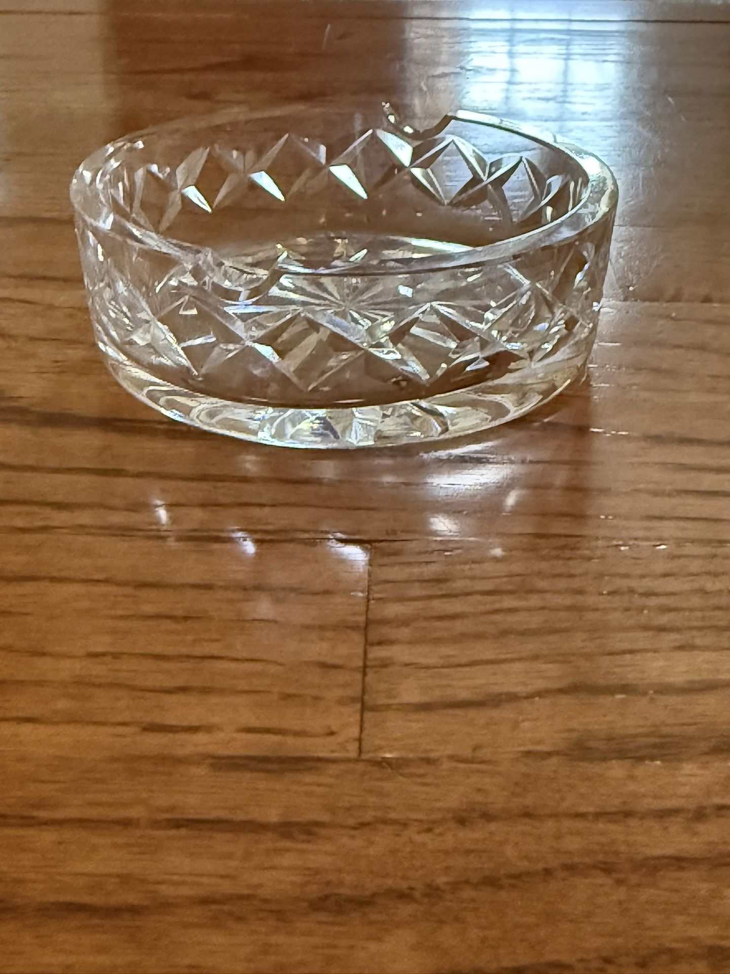 Waterford Crystal Lismore Ashtray- Like New Condition- 1.5 Inches Tall By 5 Inches Wide. 