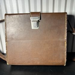 Vintage Polaroid SX70 leather case photography film camera