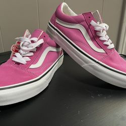 Vans hot pink low sneakers