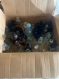 Vintage glass bottles