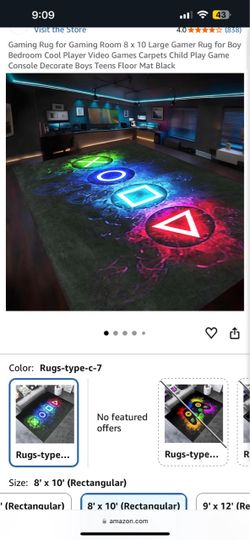 New 8x10 gamer rug- address in description