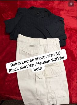 Lrg blk men shirt and size 35 Ralph Lauren short