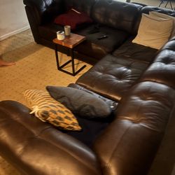 New Leather Sectional Couch 