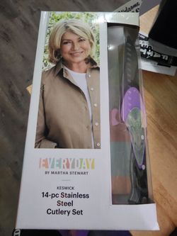 Martha stewart 14pc stainless steel cutlery set