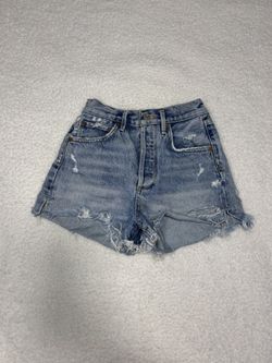 Agolde Women Jaden Medium Wash Cut Out Shorts