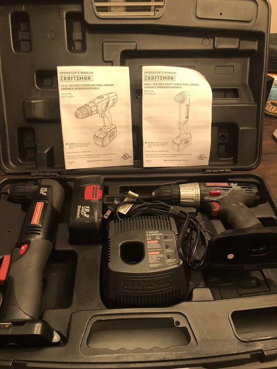 Craftsman Right Angle Drill And Power drill Set