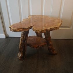Burlwood End Table