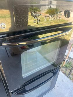 Black GE Wall Double Oven