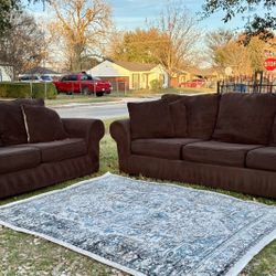 Signature Design Sofa And Love Seat Set By Ashley Furniture With Matching Pilllows