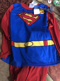 New Superman pajamas size 8