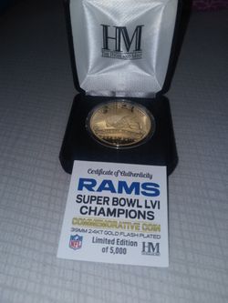 Los Angeles Rams Superbowl Champion Gold Mint Coin